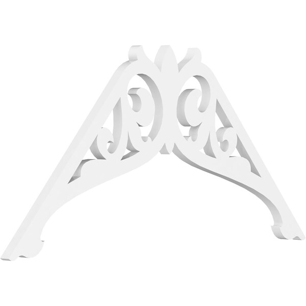 Ekena Millwork Pitch Carrillo Architectural Grade PVC Gable Pediment, 36"W x 21"H x 1"P (14/12) GPP036X021X100CRL - main
